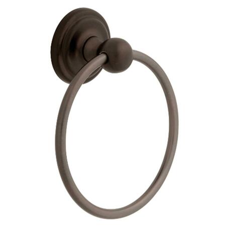 FRANKLIN BRASS 6.3 L in. Jamestown Towel Ring - Venetian Bronze 9016VB